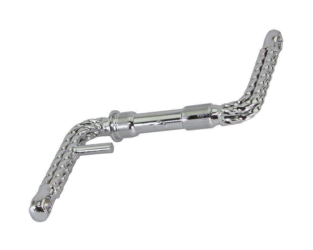 Vintage Lowrirder One Piece Quad Twisted Crank Arm Cruiser Bike 4.5 Inch Chrome