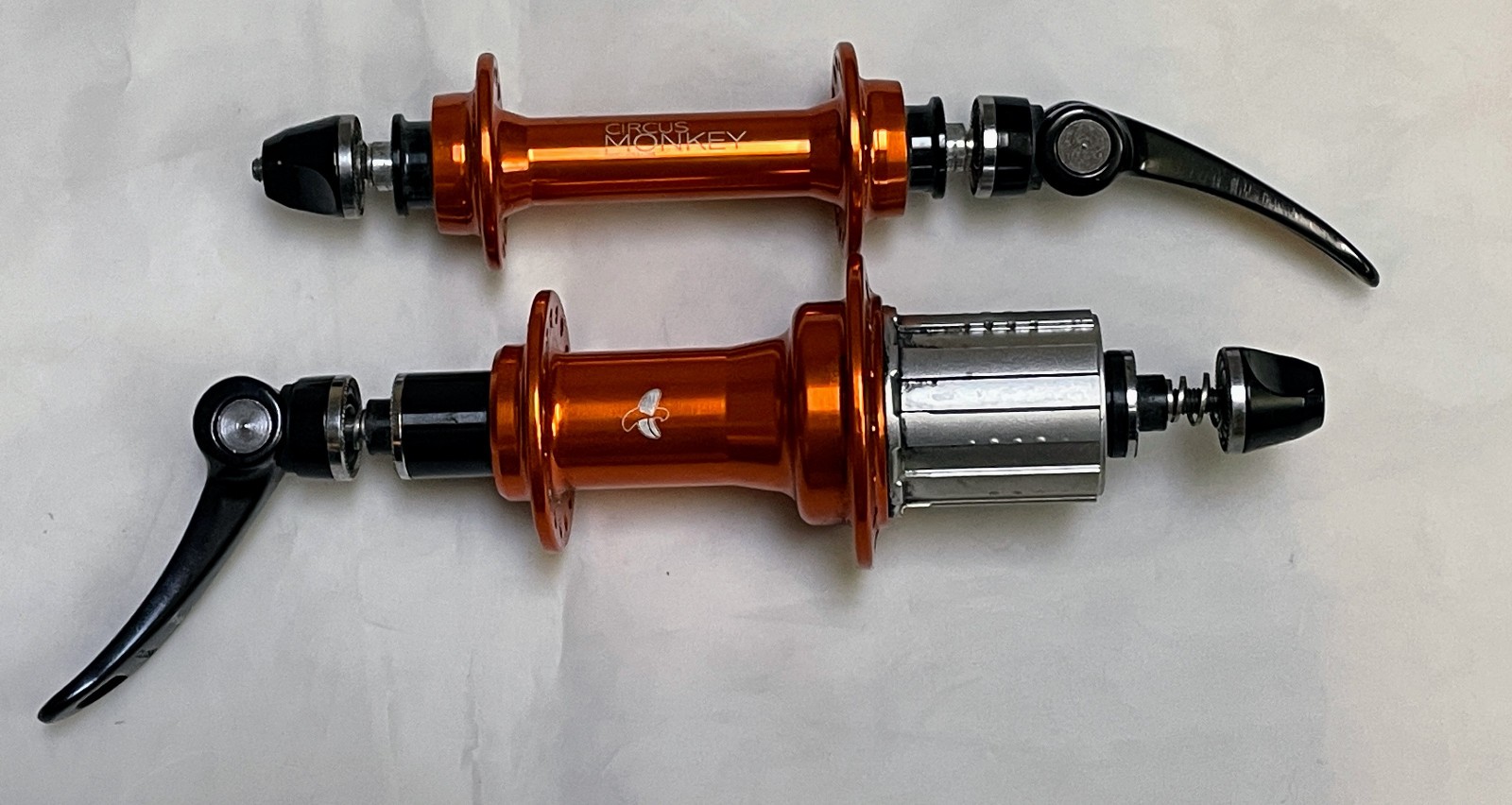 Circus Monkey Orange Hub Set 100/130mm QR 32-h