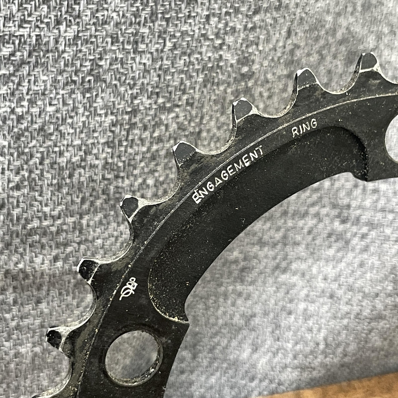 Vintage Engagement Ring 34T Chainring 110 BCD 5-Arm Black Aluminum Bike 34 Tooth