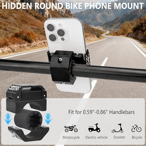 360° Rotate Aluminum Black Bike Handlebar Mount for 4.5-7.1 Phones
