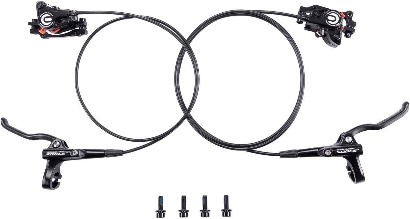 Hydraulic Disc Brake Set for Mountain Bike Left Front 1000mm Right Rear 1700mm