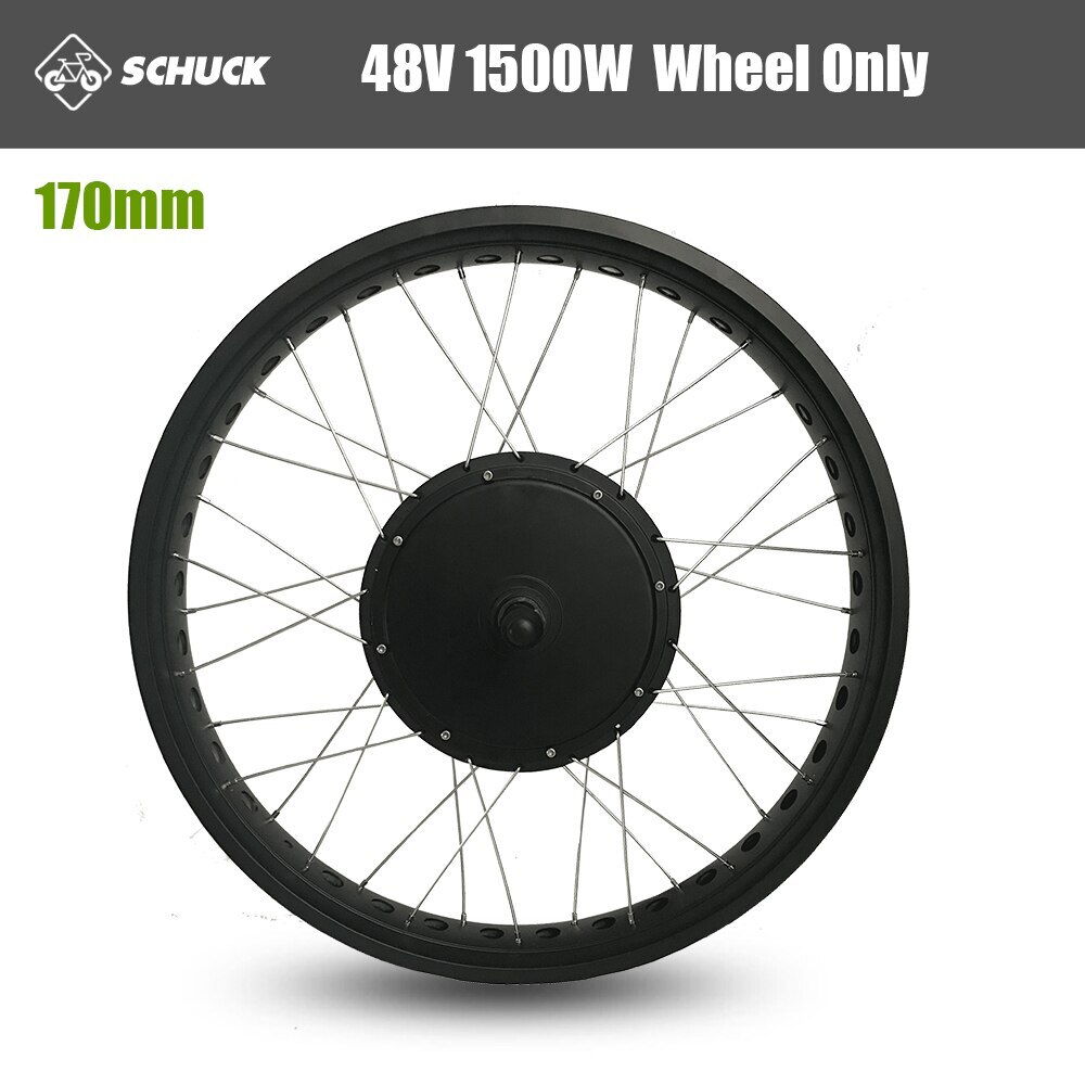 20/24/26 Inch Snow E-bike 48V 1500W Rear Cassette Hub Motor Wheel Conversion Kit