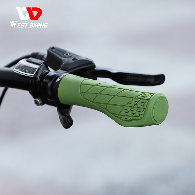 WEST BIKING Bicycle Handlebar Grips Ergonomic Lock-on Rubber Cycling Bike Grips