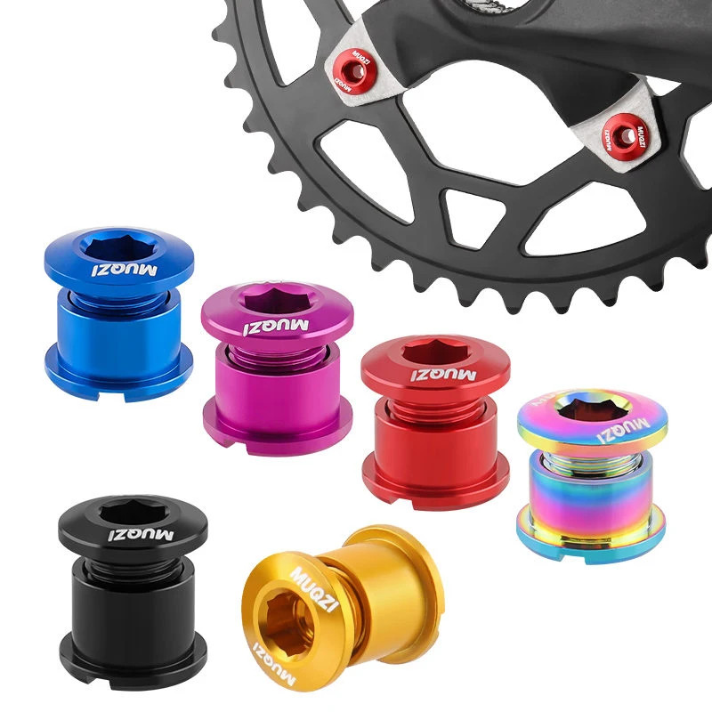 4/5PCS Chainring Bolts Single Double Chainring Screws Mountain Road MTB Bike Cra