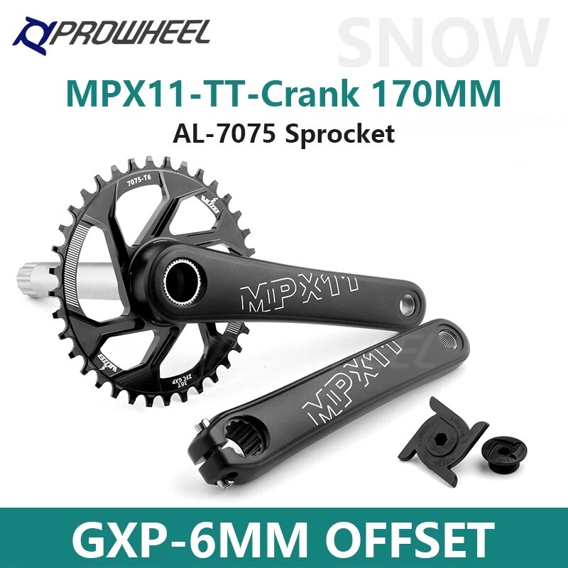 Snow Bike Crankset 170mm 30/32/34/36/38/40/42T with Sprockets Bottom Bracket BB