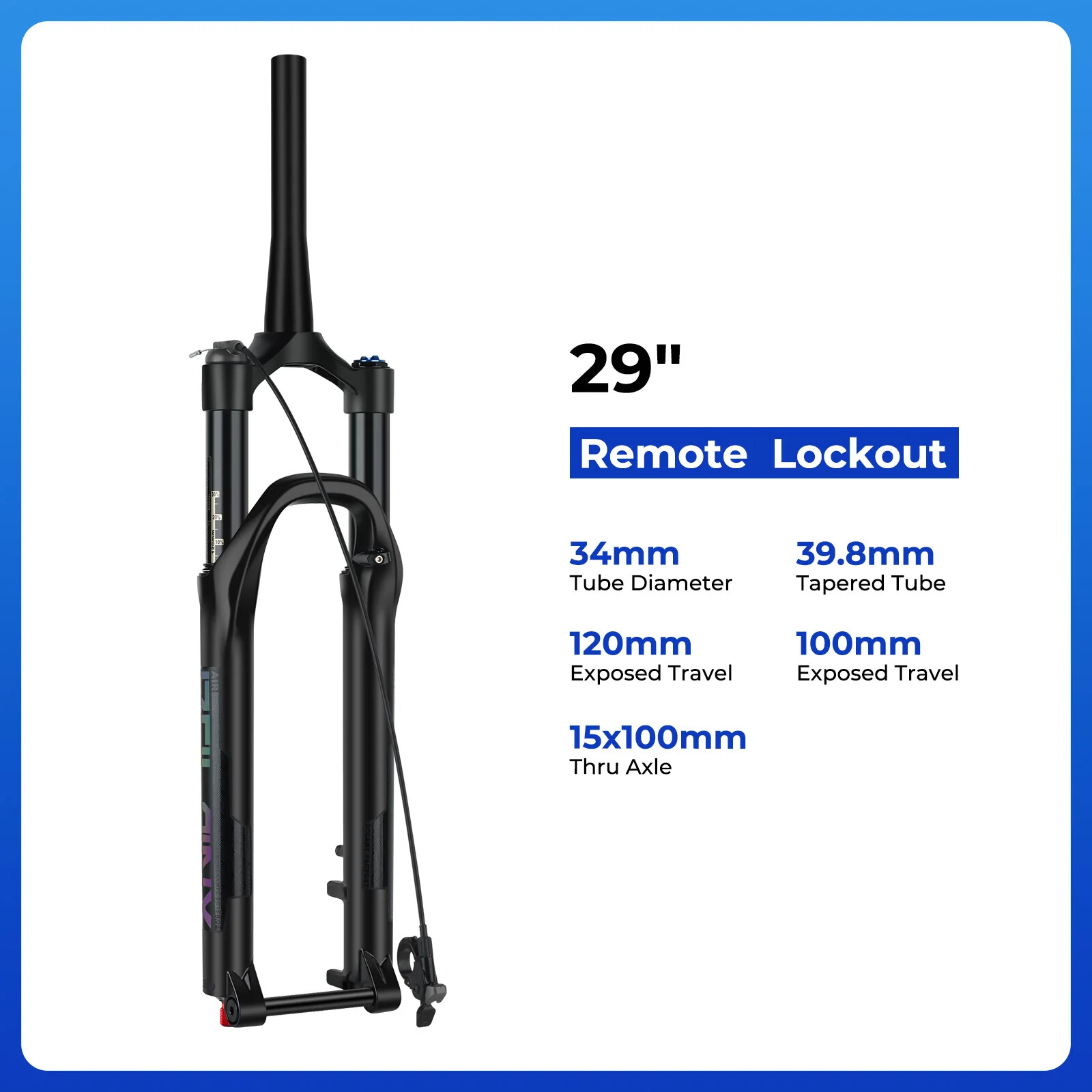 15x110mm0 29inch Air Oil Front Suspension Thru Axle Mountain Bicycle Fork Part