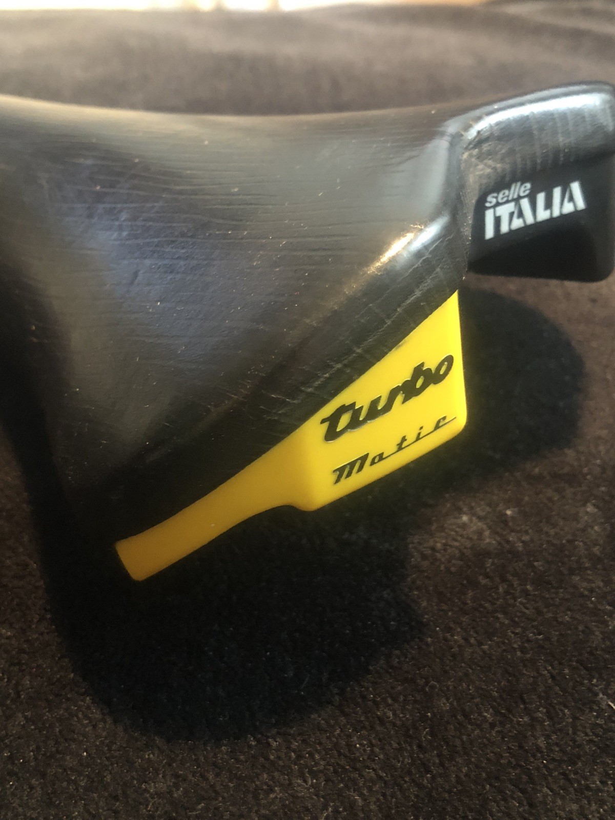 Vintage Selle Italia Turbo Matic Saddle Yellow Turbomatic Seat 1991s Pat Pend OG