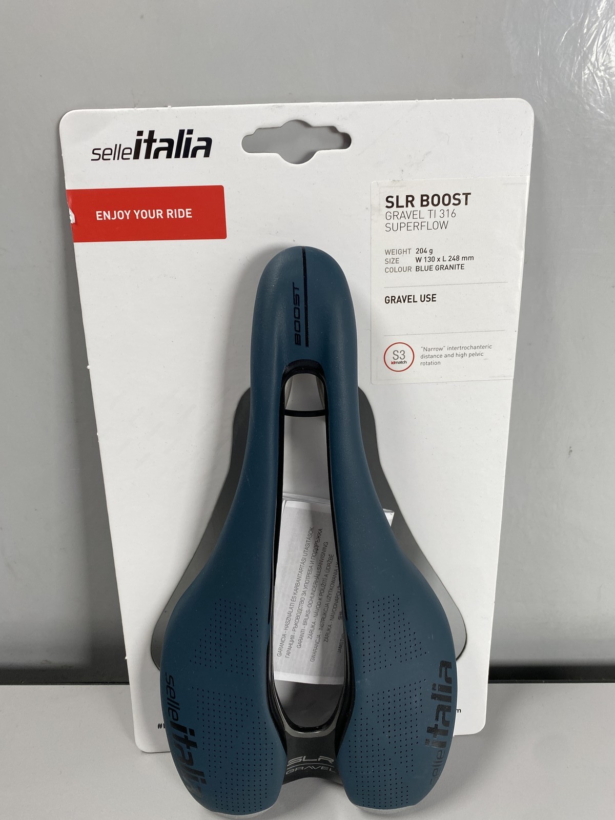 Selle Italia SLR Boost Gravel Ti316 Superflow – Blue L3