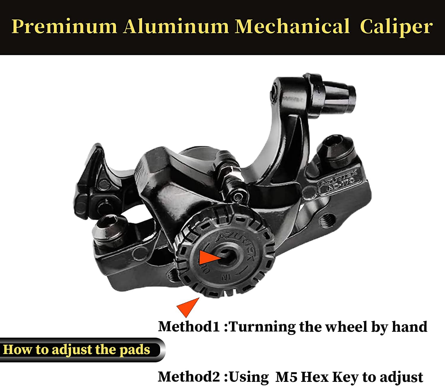 Bike Disc Brake Kit, Aluminum Front and Rear Caliper, Full Aluminum Alloy Bicycl