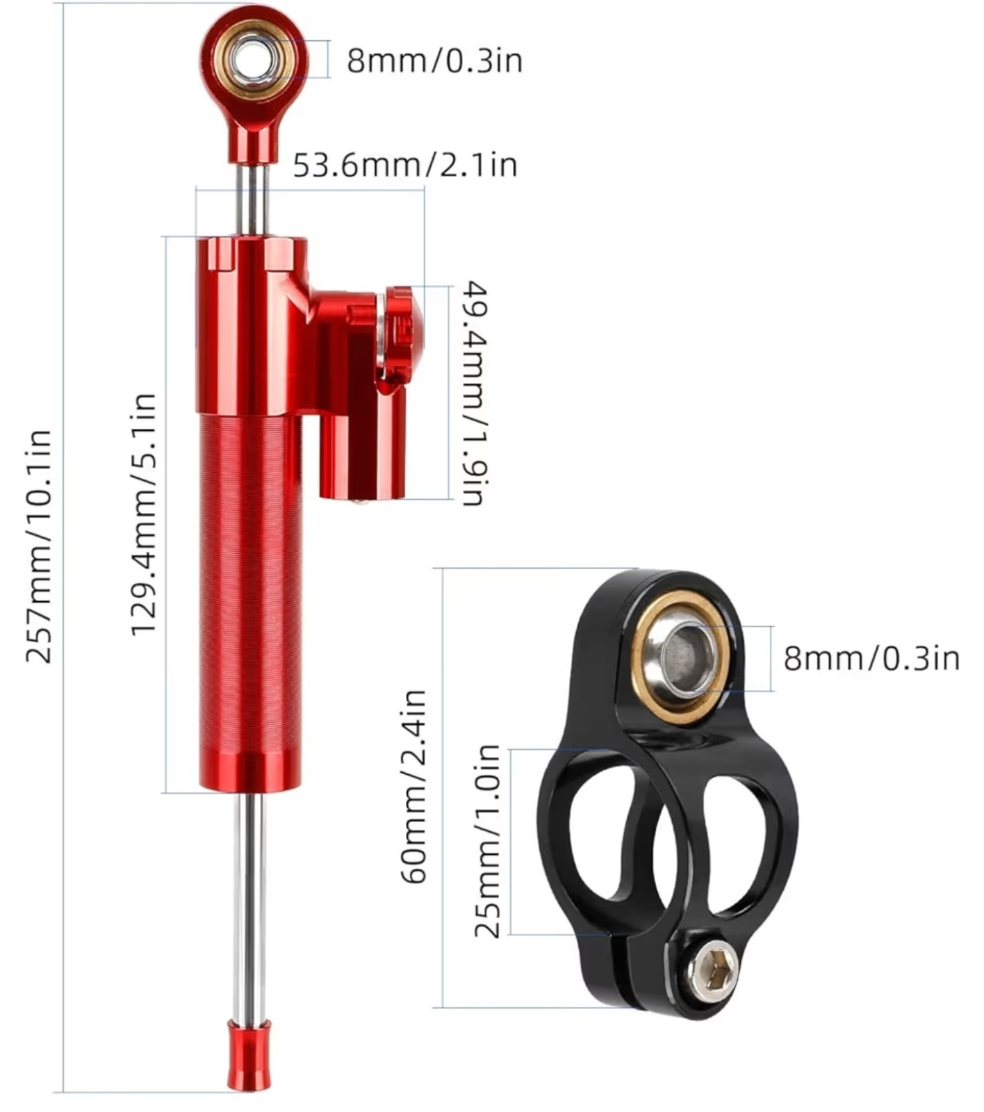 Steering Damper Tube for Zero 10X Scooter Accessories High Speed Driving Stab…