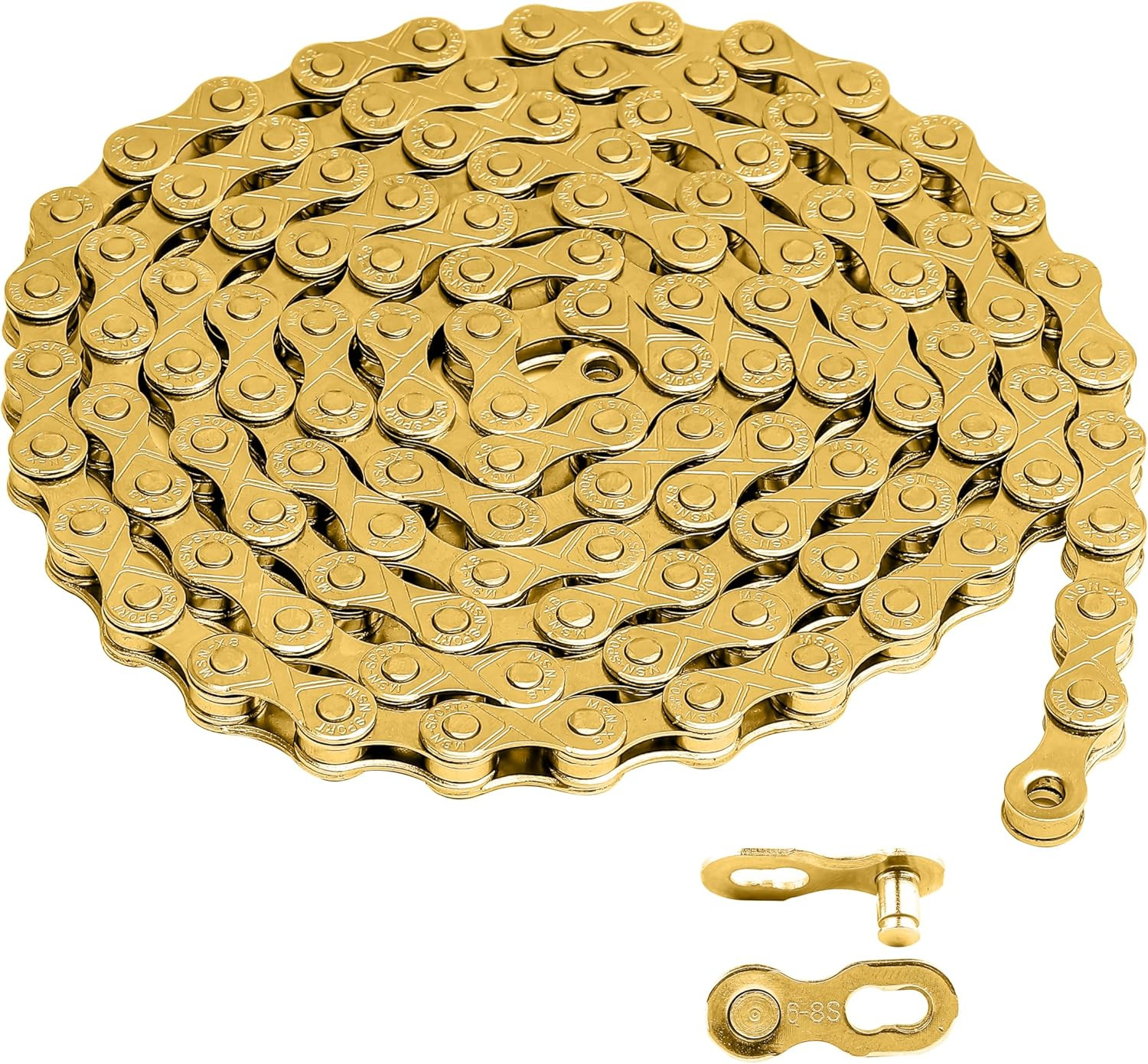 6/7/8 Speed Bike Chain 116 Link 1/2×3/32″ for MTB Road Bicycle Steel