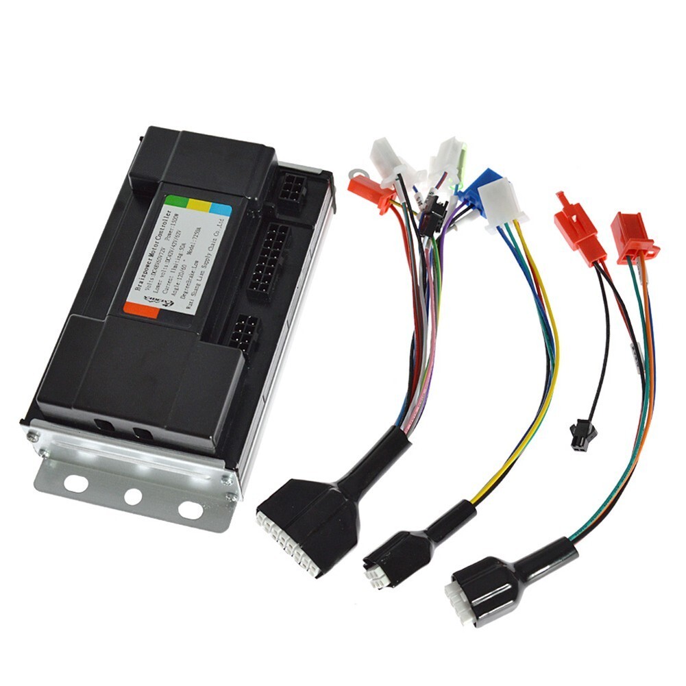 1x 48V-72V E-Bike Sine Wave Split Intelligent Motor Speed Controller 1500W Black