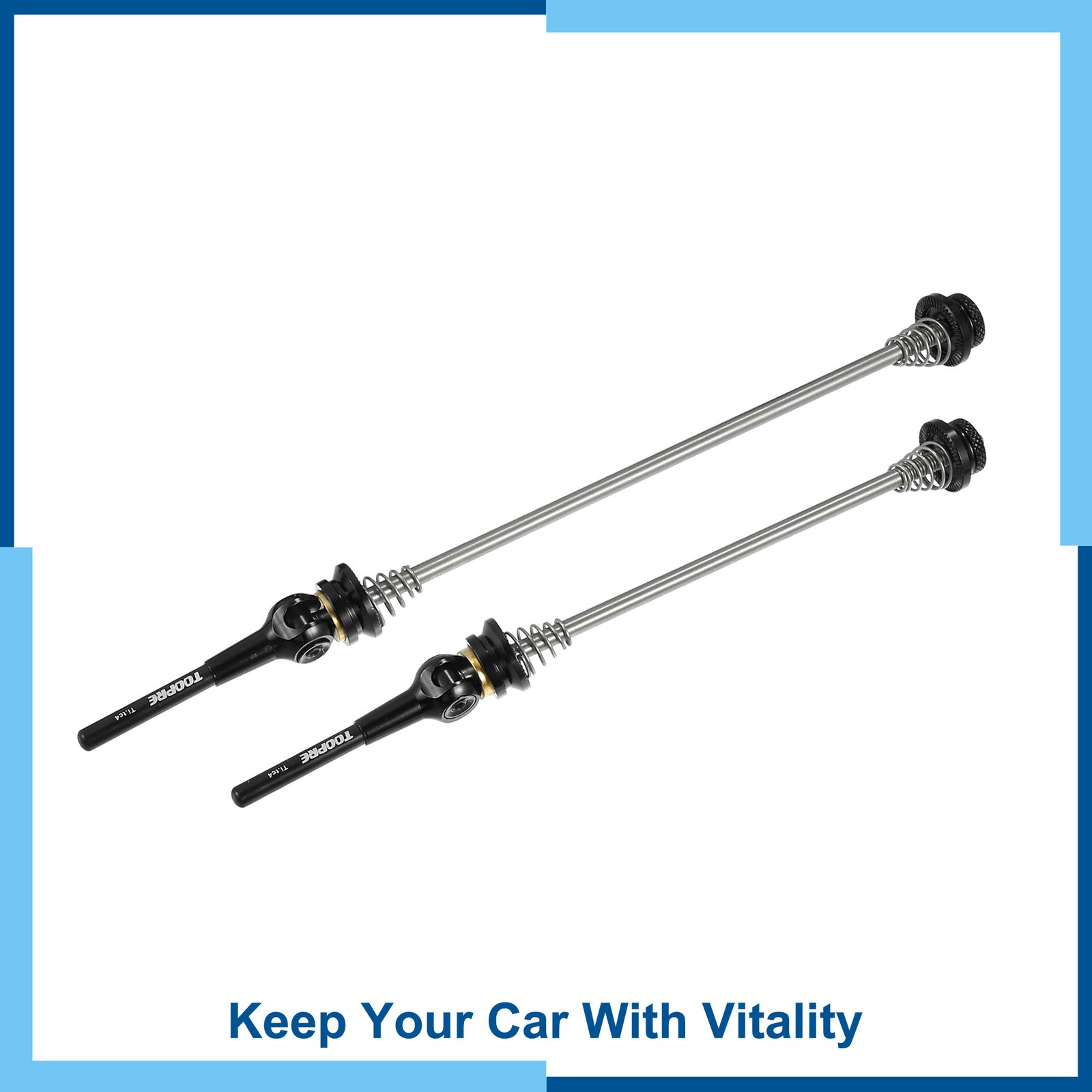 1 Pair Front Rear Bicycle Quick Release Axles Skewers Lever 140mm 180mm