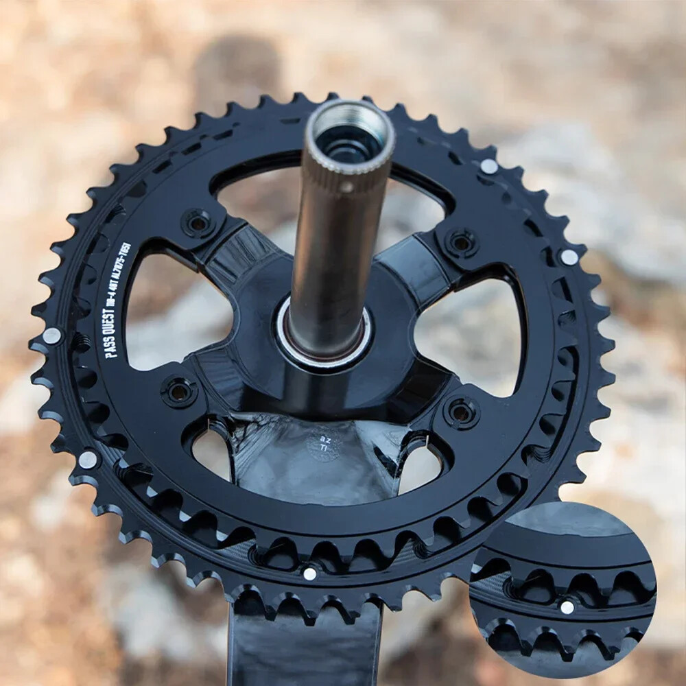 110bcd 4 Bolts Double Chainring 54T-35T Road Bicycle Crankset Round Chainwheels