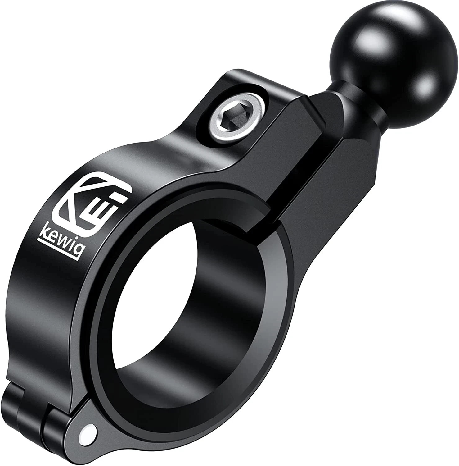 Aluminum Alloy Handlebar Clamp Mount Base with 17Mm TPU Ball for round Rails Dia