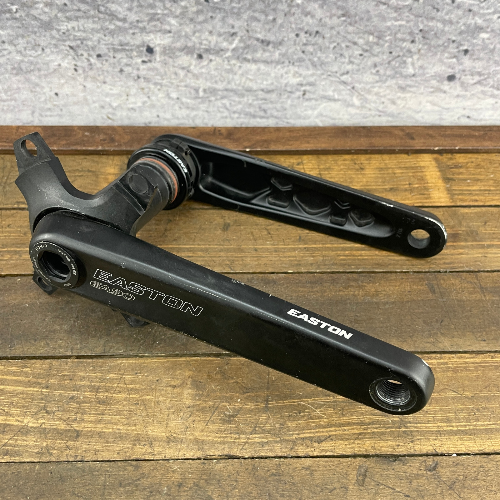Easton EA90 Crank Set 175 mm Asymmetric 4 Bolt Alloy Road Black BB Untested