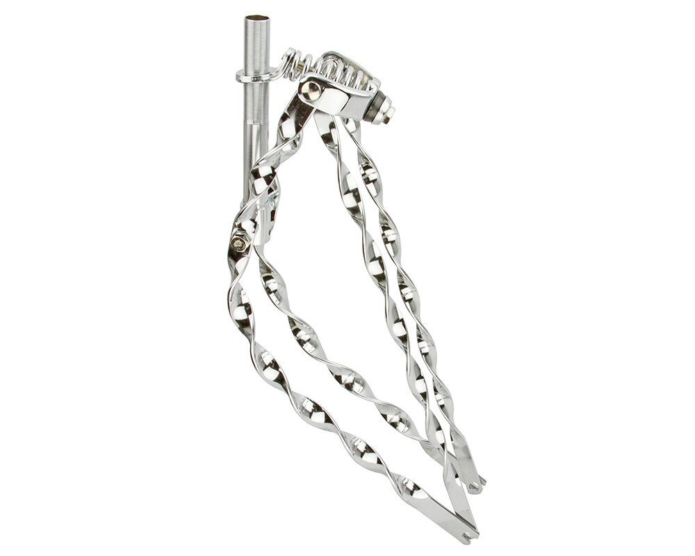 26″ Bent Flat Twisted Spring Fork 1″ Chrome Lowrider Bike Bicycle Part Cruiser.