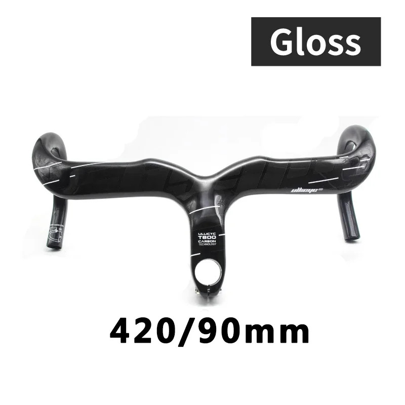 Full Carbon Fiber Road Bicycle Integrated Handlebar 28.6mm 400/420/440mm Width