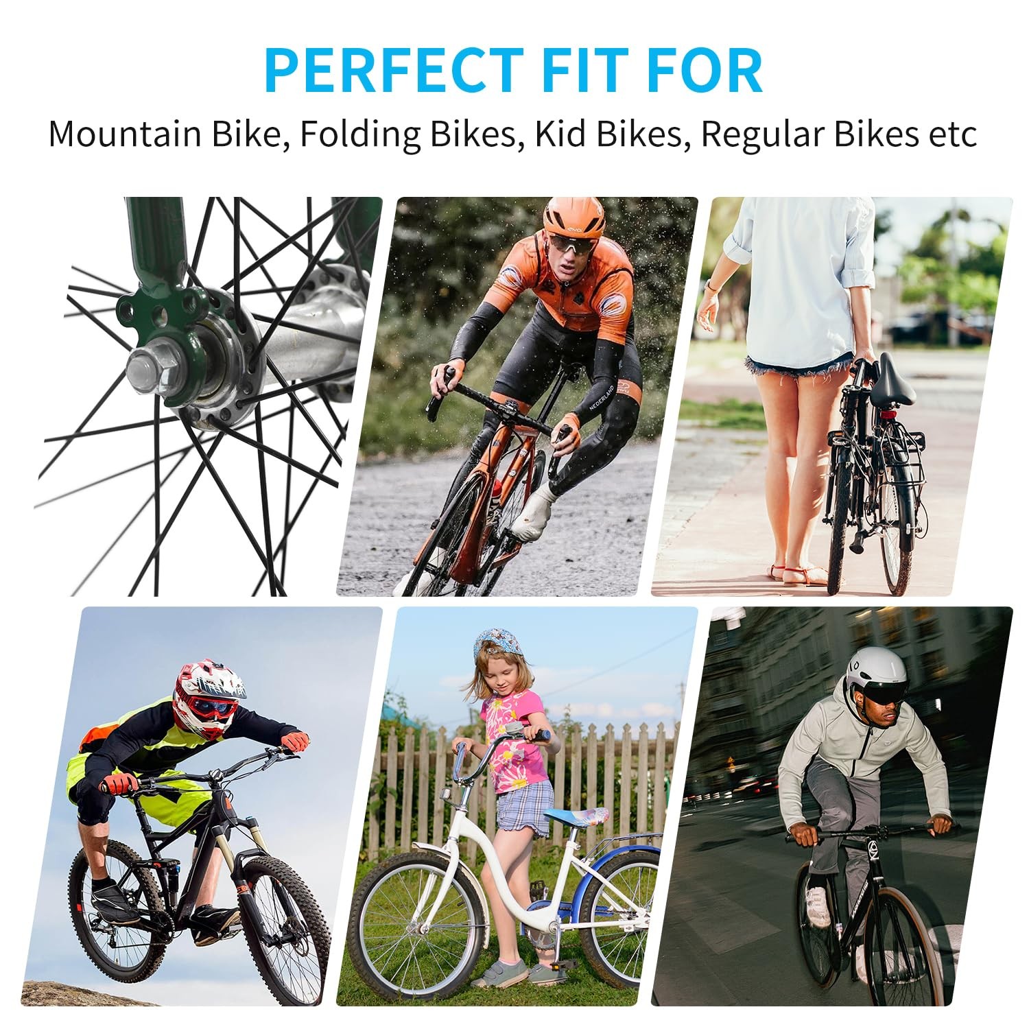 12PCS Bicycle Axle Nuts and Safety Washers, 3 Size M8 M9.5 M10 Bike Wheel Nut…