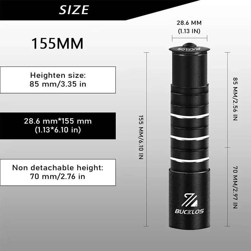 Bicycle Stem Height Extender 100/120/135/180/210MM Aluminum Alloy Handlebar Rise