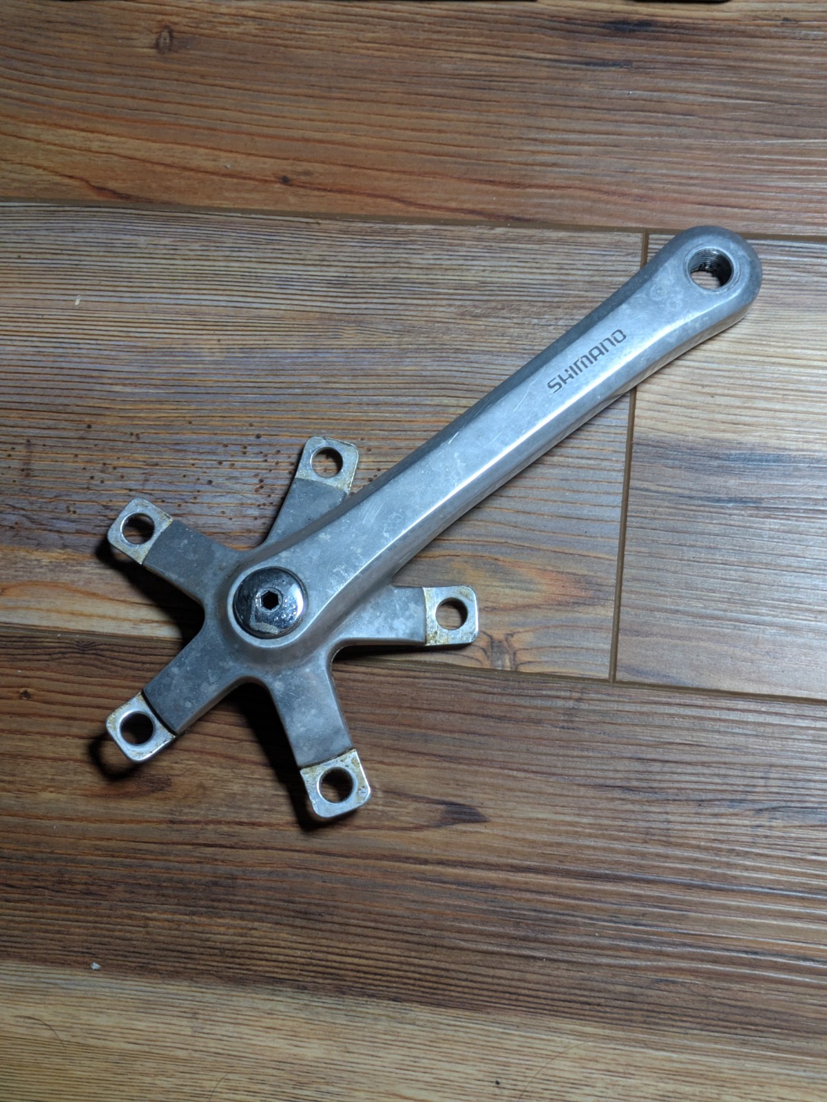 Vintage Shimano FC-B124 Crank BCD 175 Silver 5-Arm