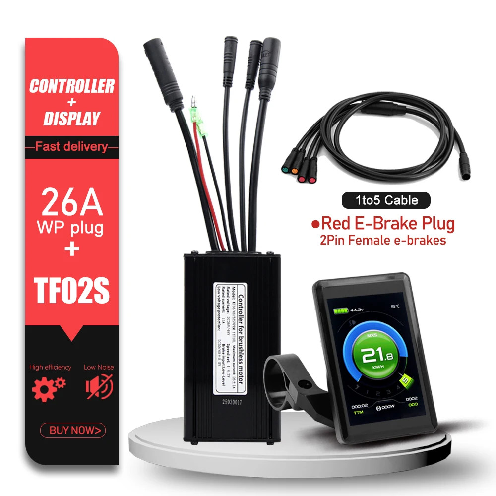 E-bike Controller 36V 48V 52V 26A Waterproof Sinewave Controller 500W 750W