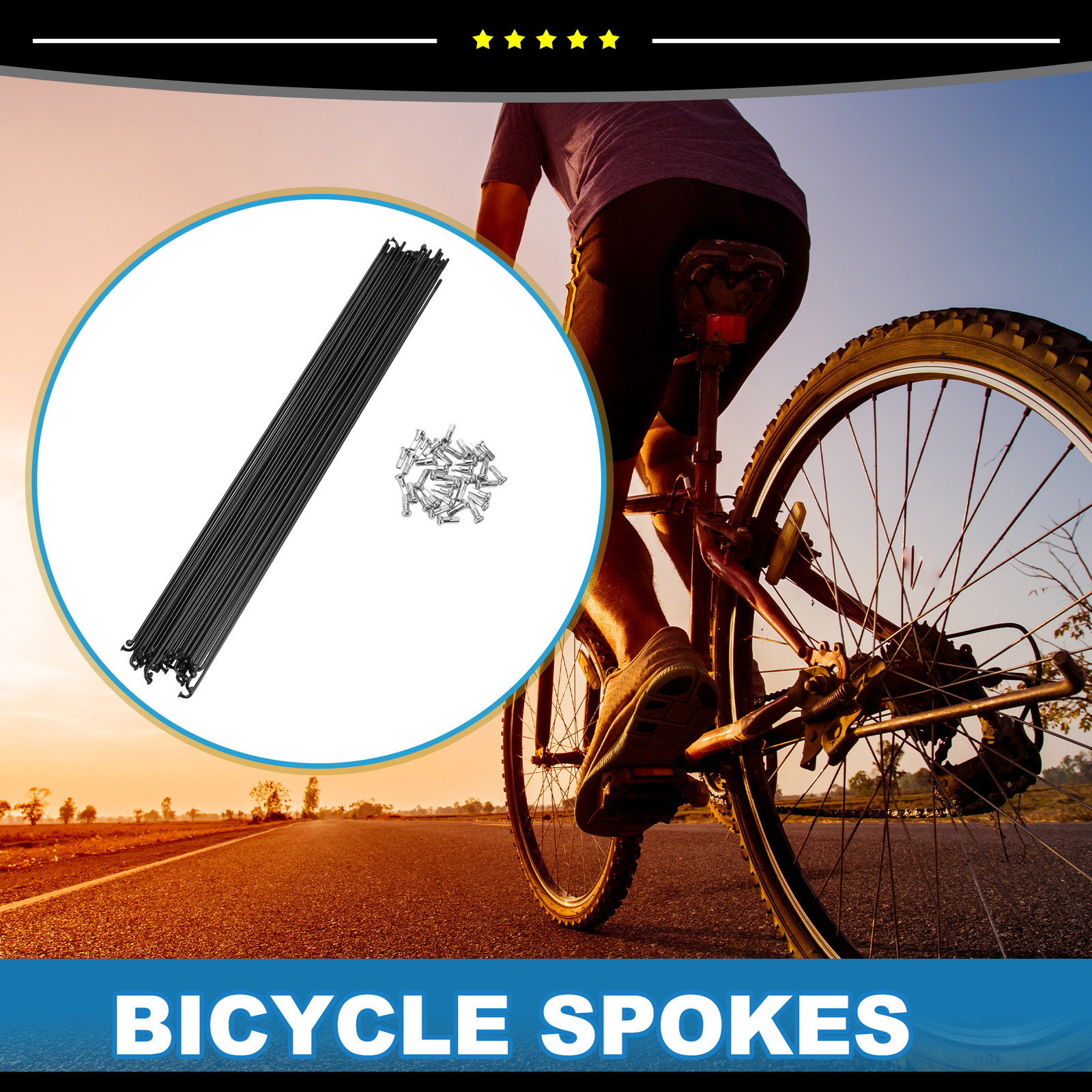 Universal Piece of 36 Bicycle Spokes 14G 275MM Mountain Bike