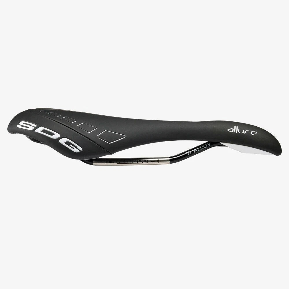 SDG Allure 265x143mm Ti-Alloy Road Bike MTB Bicycle Saddle Seat Black/White