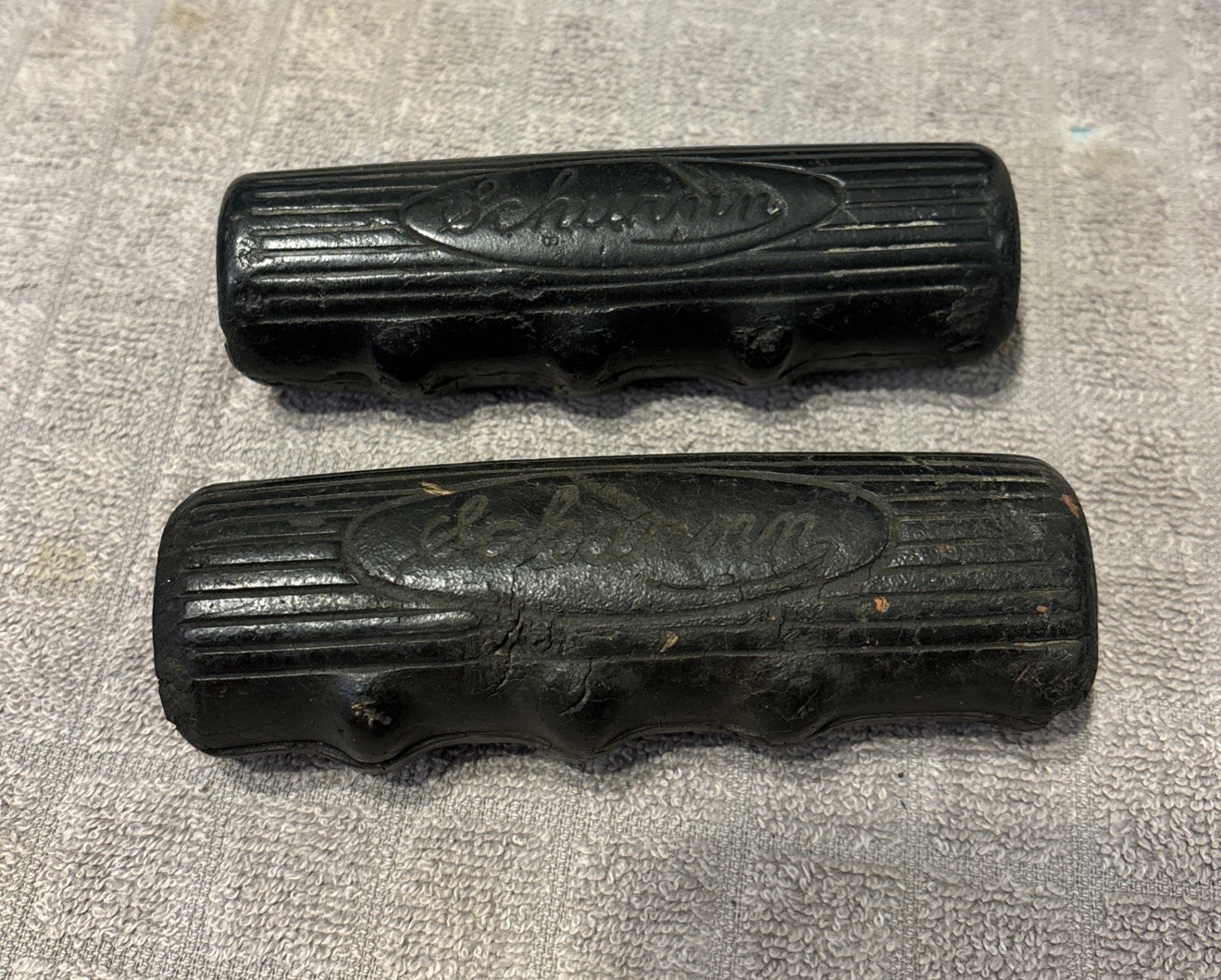 1950’s Schwinn Black “Chubby” Bicycle Hand Grips 4 1/2”
