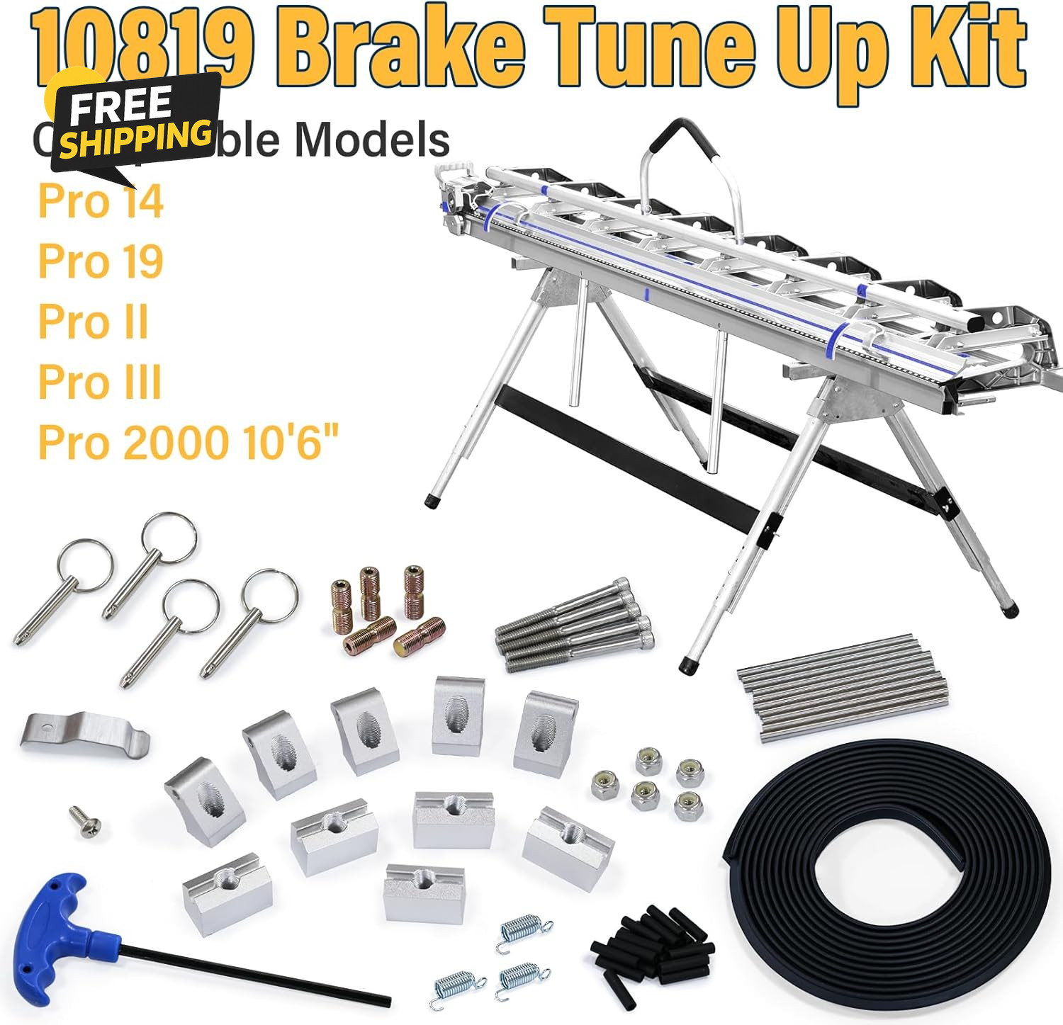 Upgraded 10819 Brake Tune up Kit, Replacement Brake Parts for Tapco Pro 14