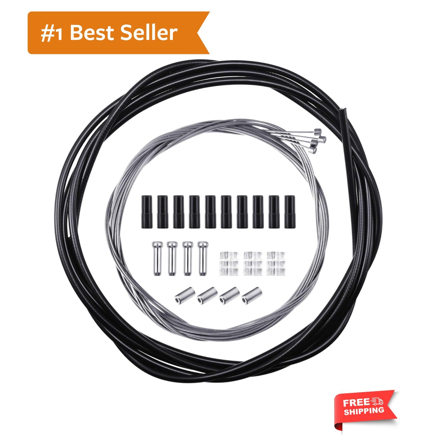 4 Pack Bike Gear Cable for Bicycles Universal Mountain Bicycle Shift Cable Ki…