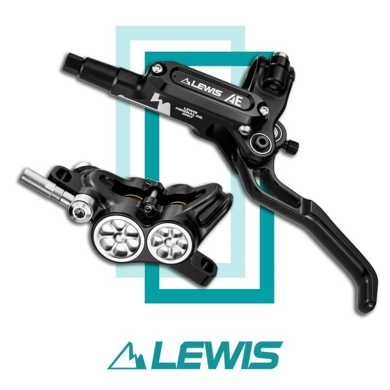 Lewis AE Axial Cylinder 4 Pistons Hydraulic Disc Brake Front and Rear Set