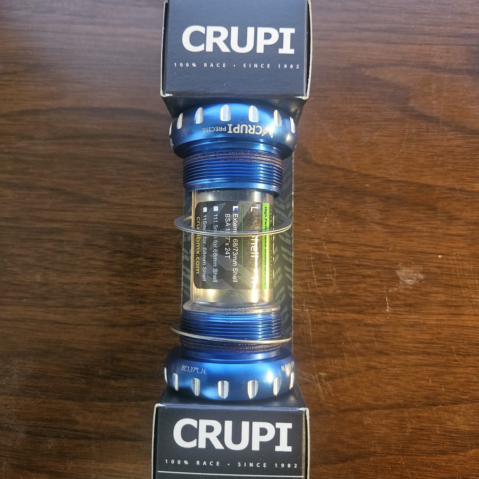 Crupi Sealed – External BSA 1.37″ x 24T (Blue) fits (68mm or 73mm shell) – New