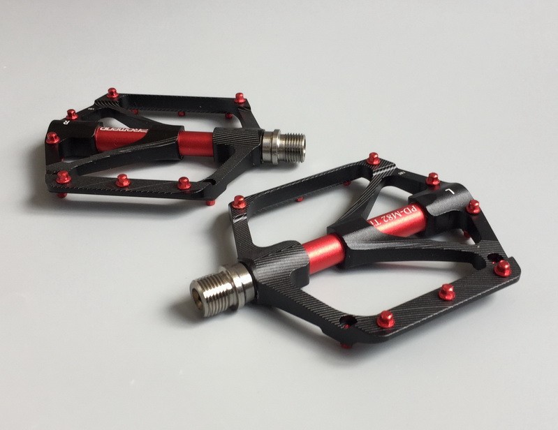 Aluminum titanum axle Road MTB Mountain Bike Bicycle Pedal Flat Pedals 3 Bearing