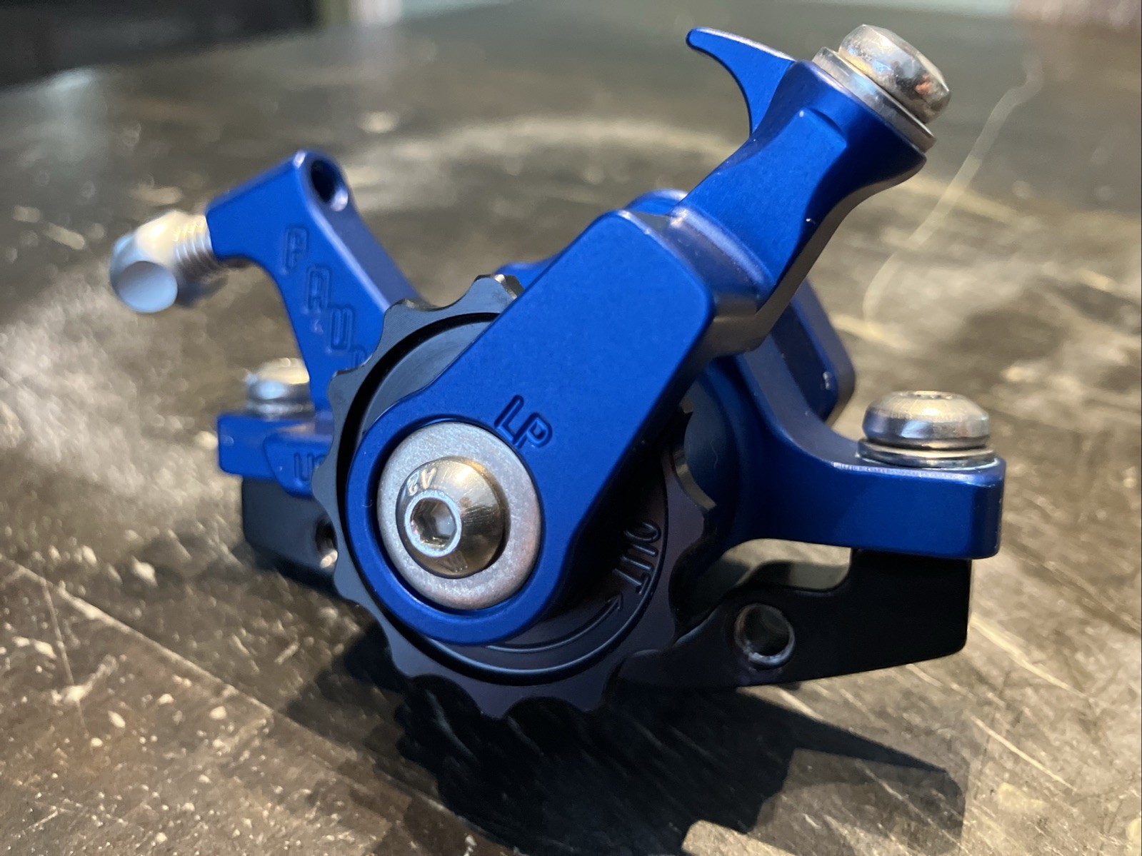 One Caliper Paul Components Authentic Klamper Blue Long Pull Disc Brake
