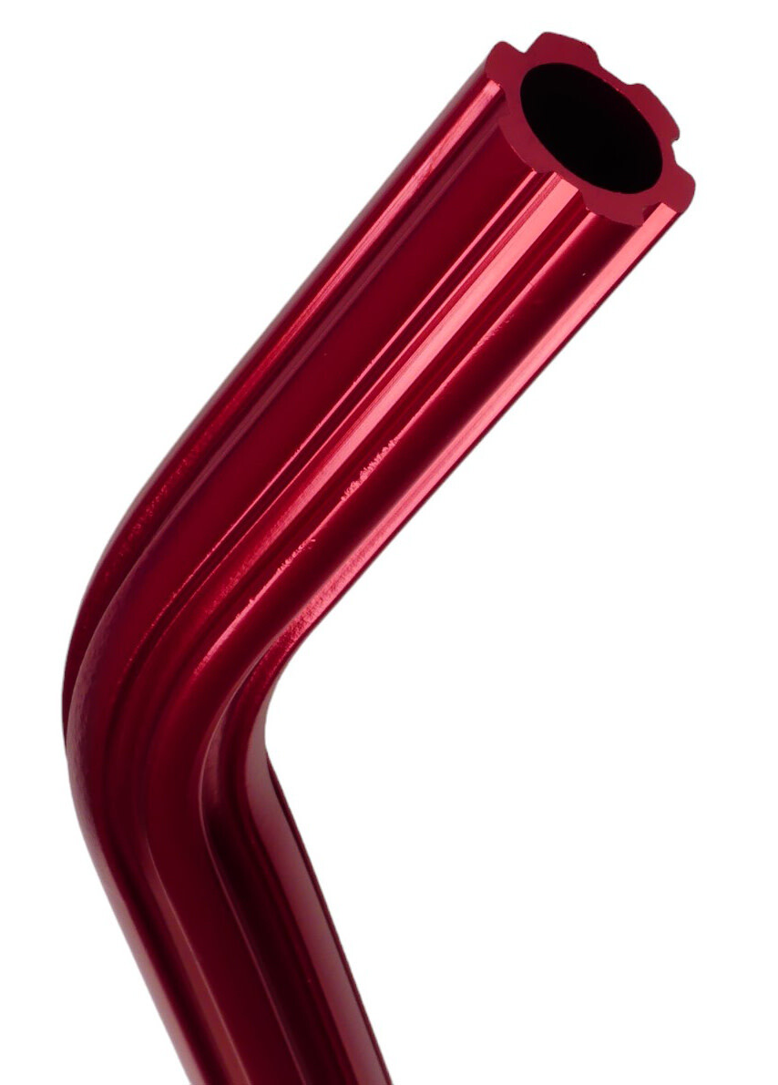 Fluted aluminum alloy LAYBACK bicycle seat post 22.2mm (7/8″) 490mm RED
