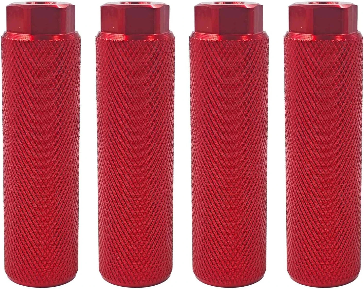 4Pcs Aluminum Alloy Anti-Slip Bicycle Foot Pegs for BMX Mountain Red