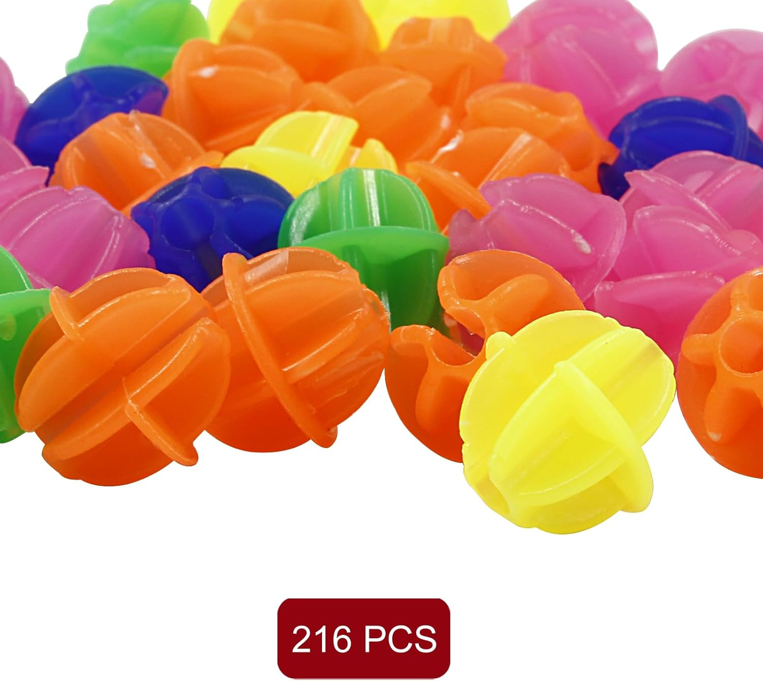 216PCS Bicycle Spoke Beads Assorted Color Plastic Clip Beads Spoke Dec…