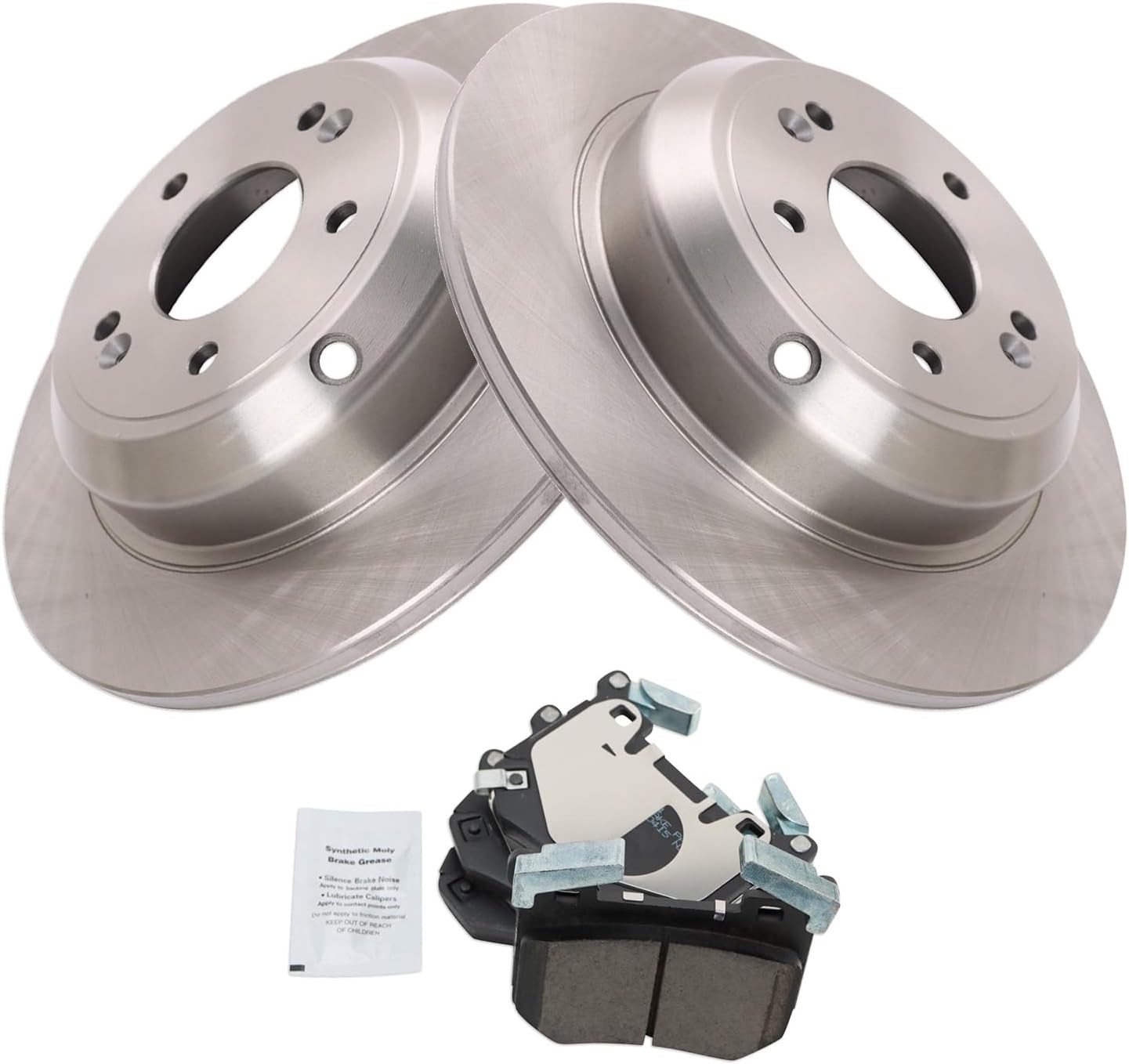 Ceramic Rear Brake Pad & Rotor Kit – Quiet, Low-Dust, Direct Replacement