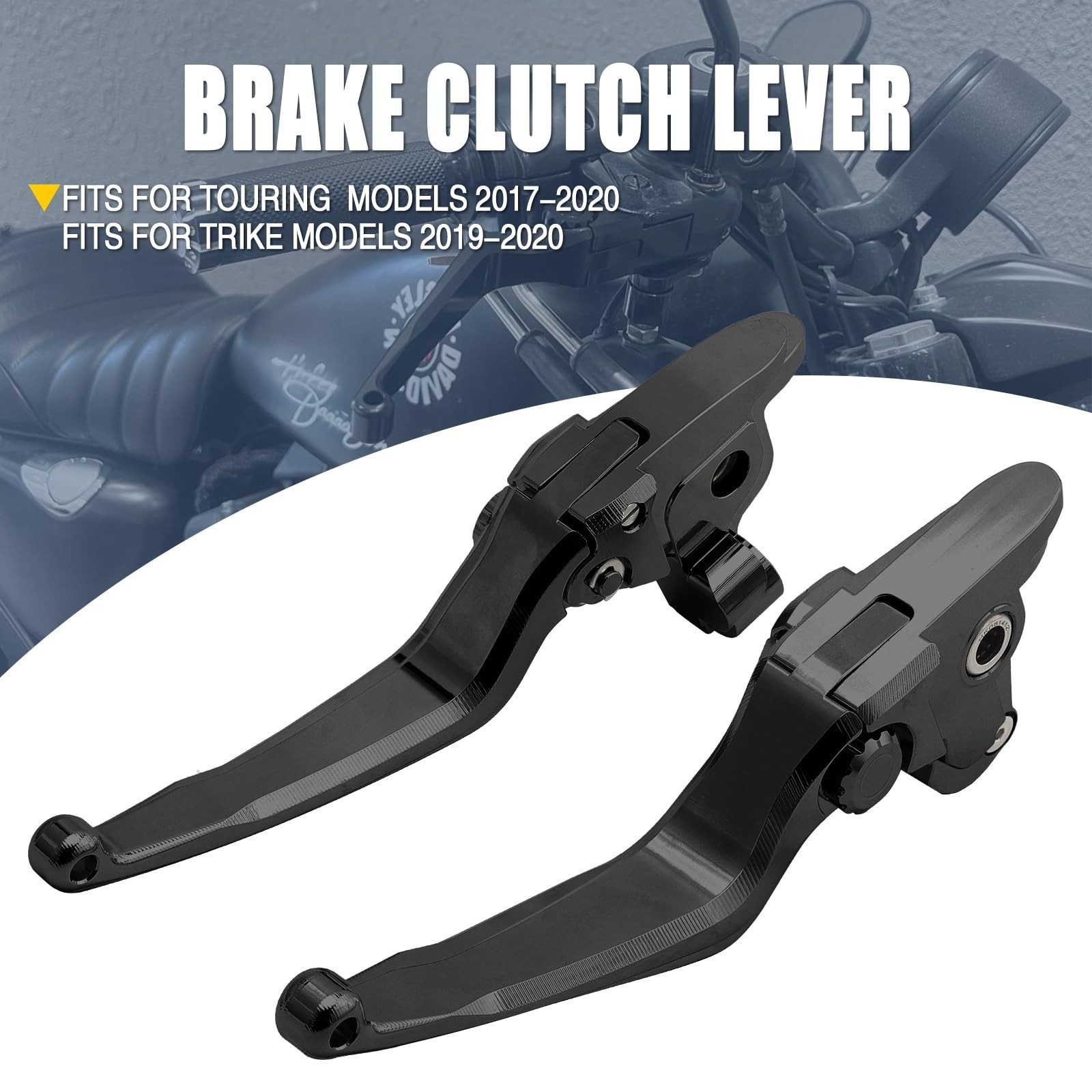 Motorcycle Levers Brake Clutch Handle Lever Adjustable Fit for Harley 2017-20…