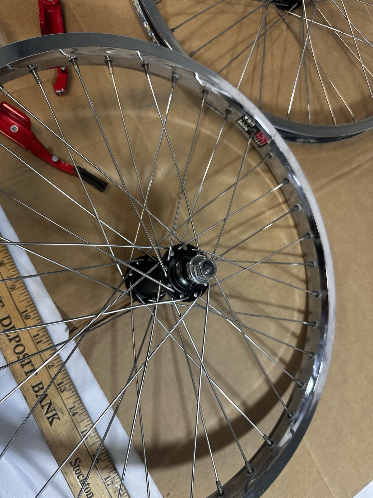 NOS Shimano DX FH-MX66 DX HB-MX66 BMX 20”36 Hole USA Sun Rim SHOW CHROME Wheels