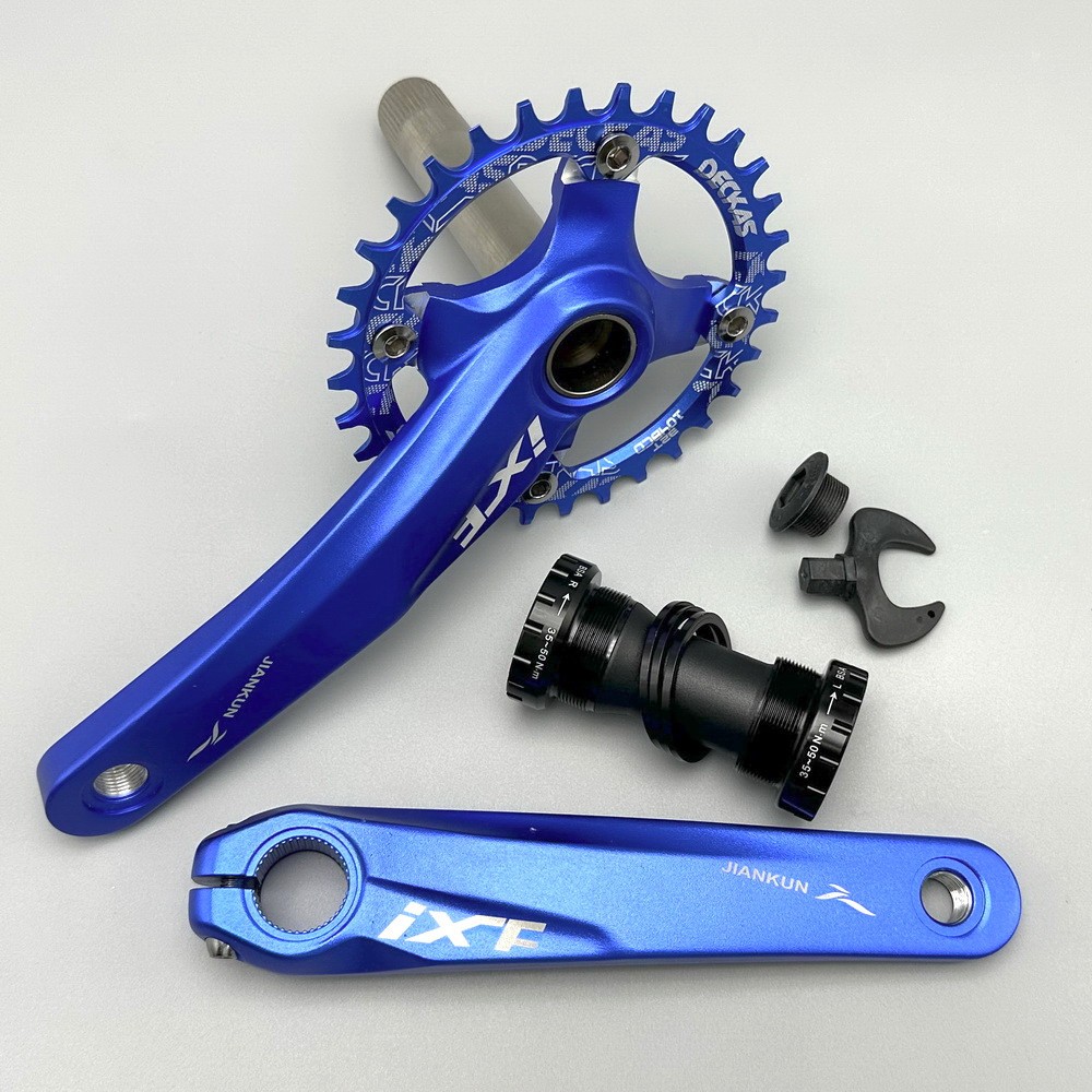 MTB Road Bike Crankset crank arm 170mm BB Narrow Wide Single Chainring 32 34T