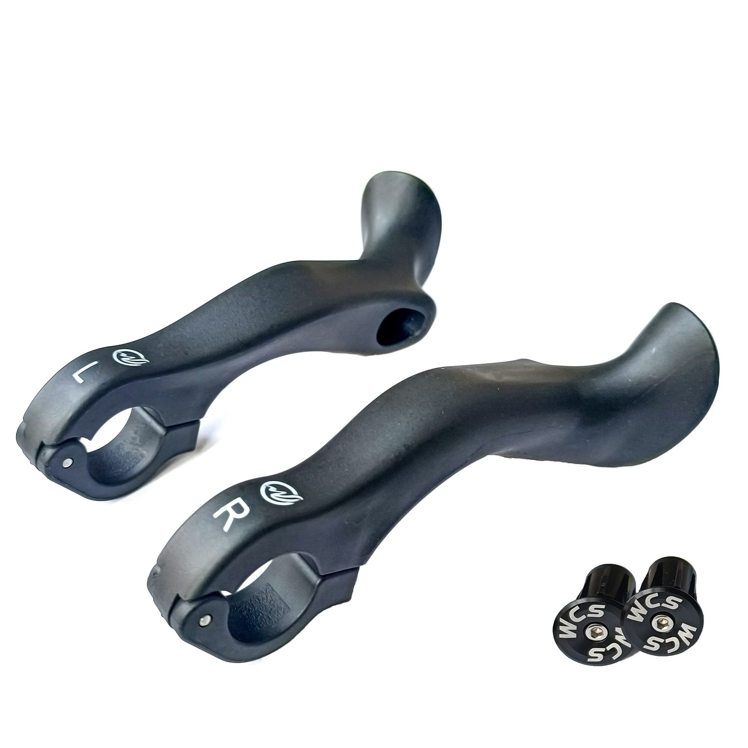 Ergonomic MTB Inner Bar Ends Mountain Bike Handlebar Ends Lightweight w/ Plugs