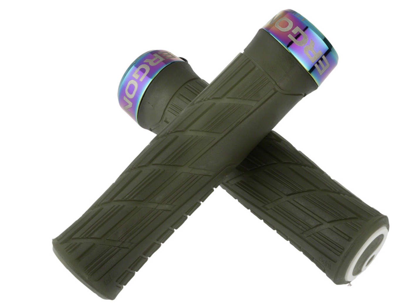 Ergon GE1 Evo Factory Grips – Frozen Moss/Oil Slick, Lock-On