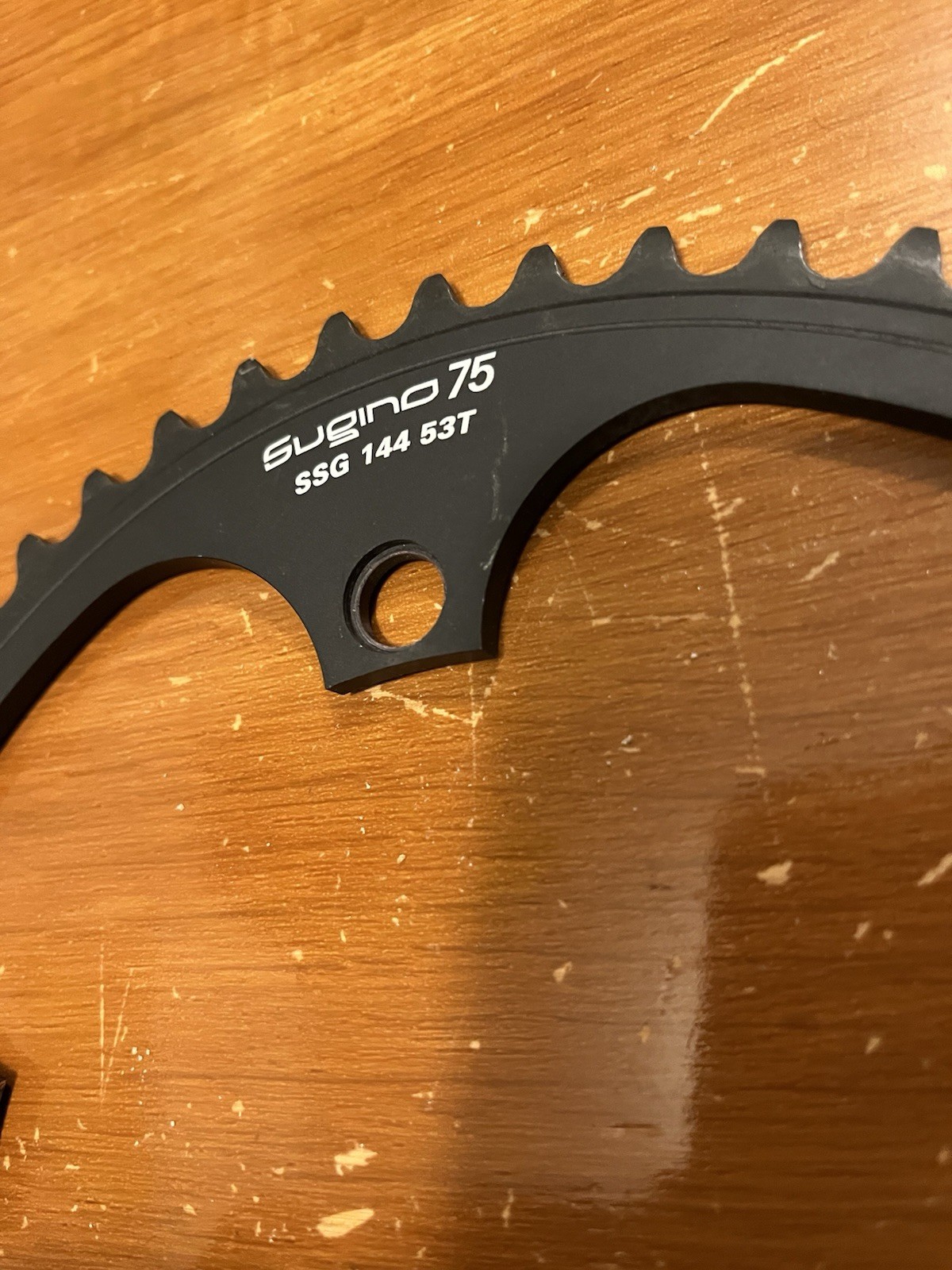 Sugino 75 SSG Black Chainring 53T 144BCD Rare Track 1/8