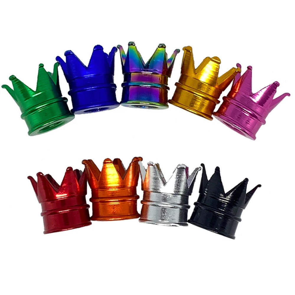 4Pcs Car Motorcycle Crown Tire Valve Caps Car Wheel Air Valve Dustproof Caps Whe
