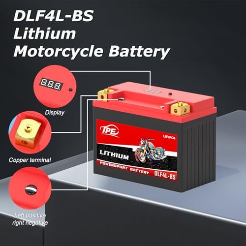Lithium Motorcycle Battery YTX4L-BS 12V 3Ah Rechargeable Powersport 4L-250CCA