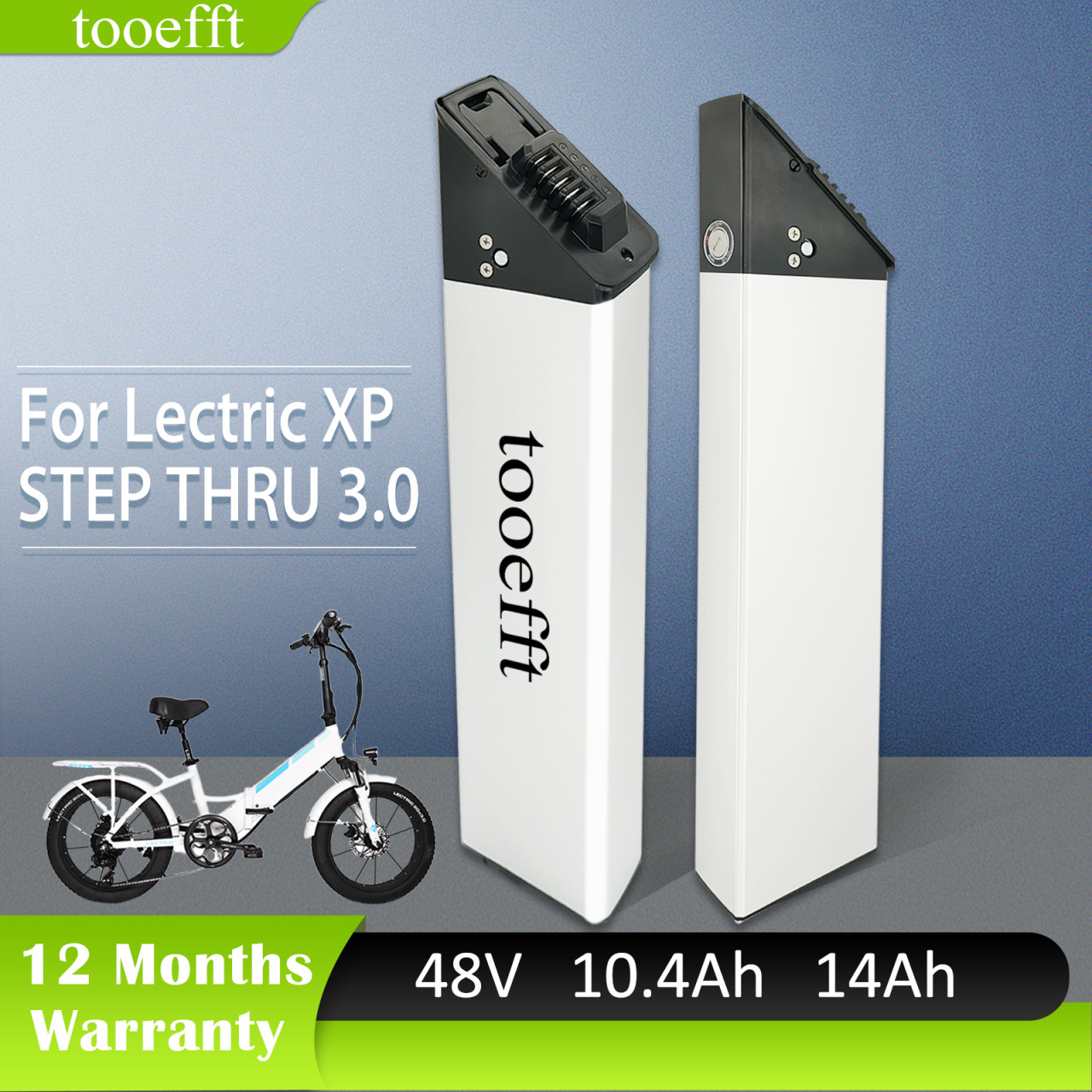 tooefft 48V 10.4Ah 14Ah Lithium ion batteries for LECTRIC XP Step-Thru 3.0