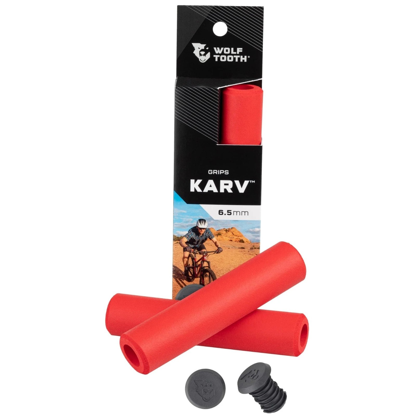 Wolf Tooth Karv Silicone Grips – Various Colors – Blk Blu Gry Grn Orn Red Yel