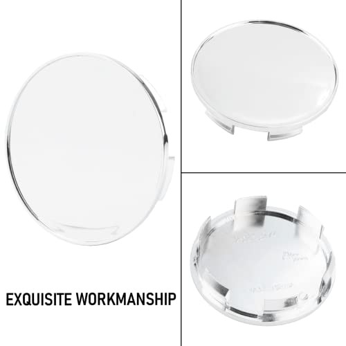 4PCS Wheel Center Caps OD:70mm(2.76in) ID:64mm(2.52in) Compatible with Chrome